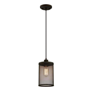 1 Light Oil Rubbed Bronze Mesh Shade Adjustable 1