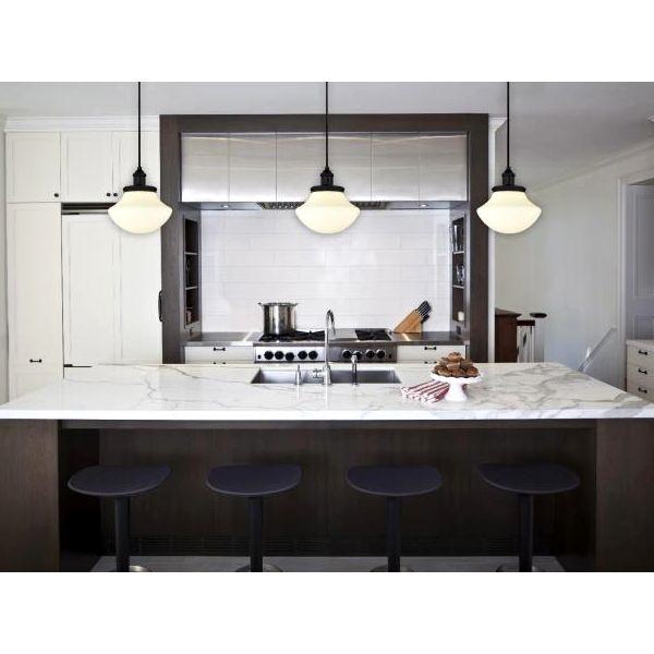 1 Light Matte Black Frosted Opal Glass Shade 2