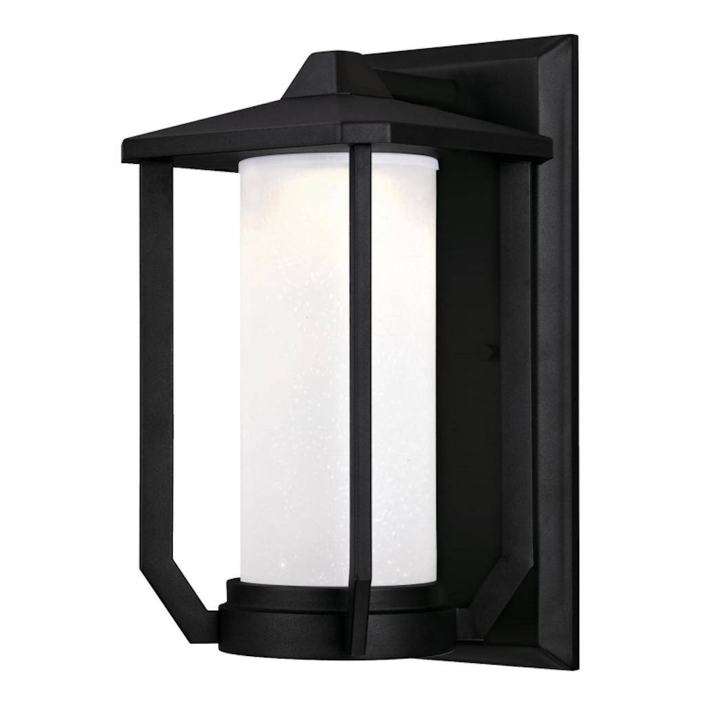 1 Light 13 watt Textured Black Finish with Frosted Glass 2700K LED Outdoor Post Top Fixture 1