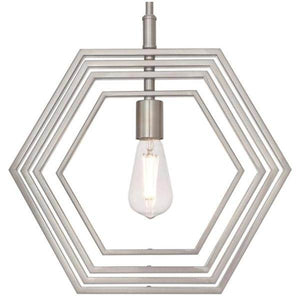 1 Light Brushed Nickel Pendant Light Fixture 3