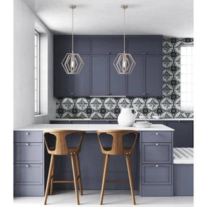 1 Light Brushed Nickel Pendant Light Fixture 4