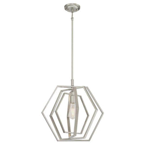 1 Light Brushed Nickel Pendant Light Fixture 1