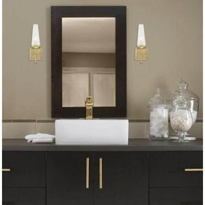 1 Light Champagne Brass Frosted Glass Wall Light Fixture 2
