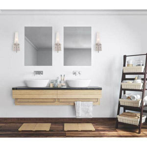 1 Light Brushed Nickel Frosted Glass Wall Light Fixture 2