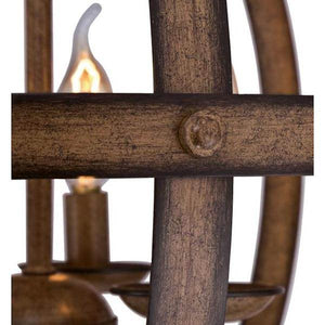 3 Light Barnwood Chandelier Light Fixture 2
