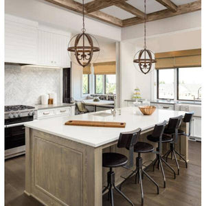 3 Light Barnwood Chandelier Light Fixture 3