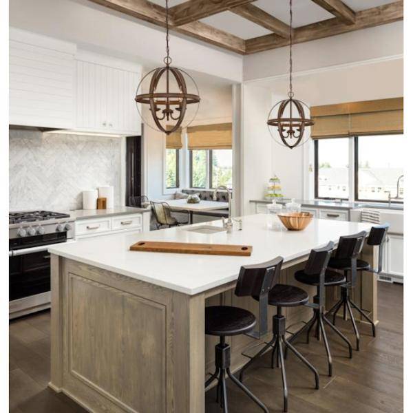 3 Light Barnwood Chandelier Light Fixture 3