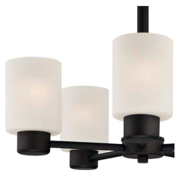 5 Light Oil Rubbed Bronze Frosted Glass Shades Chandelier Light Fixture 2