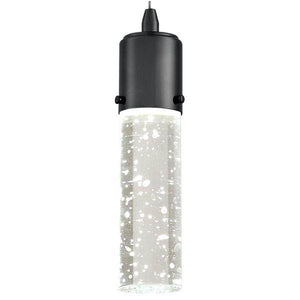 1 Light 8 watt Gun Metal Bubble Glass Dimmable LED Pendant Light Fixture 3
