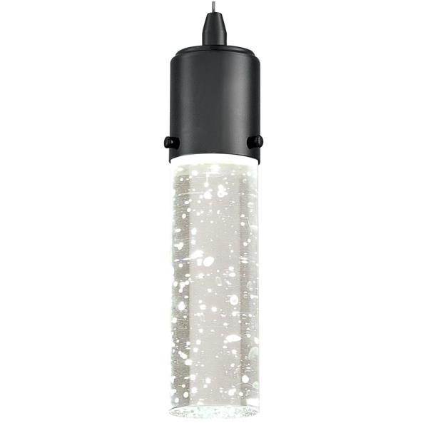 1 Light 8 watt Gun Metal Bubble Glass Dimmable LED Pendant Light Fixture 3