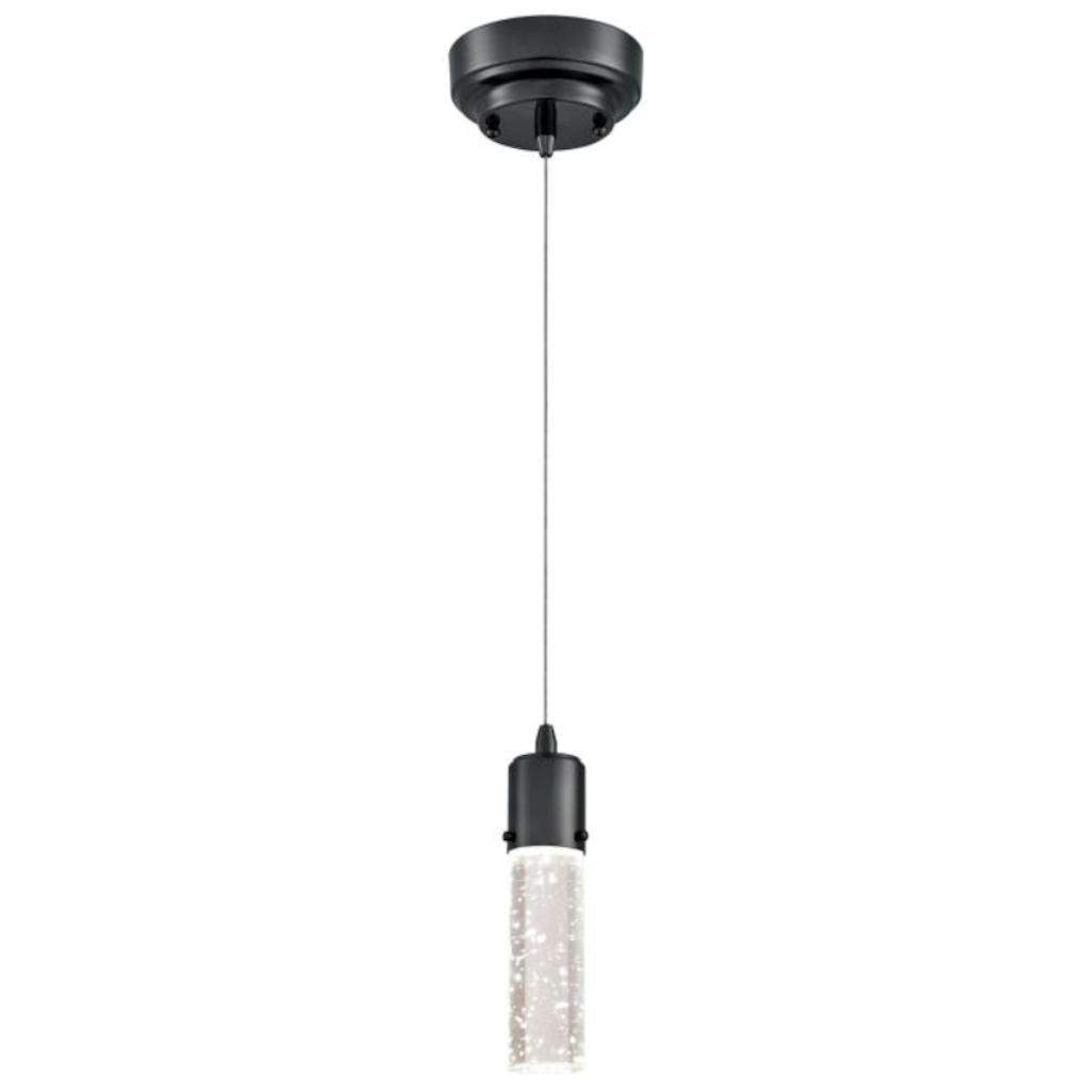 1 Light 8 watt Gun Metal Bubble Glass Dimmable LED Pendant Light Fixture 1