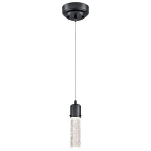 1 Light 8 watt Gun Metal Bubble Glass Dimmable LED Pendant Light Fixture 1