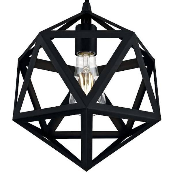 1 Light Matte Black Pendant 2