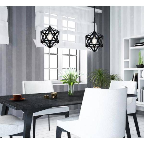 1 Light Matte Black Pendant 3