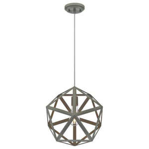 1 Light Matte Grey Pendant 1