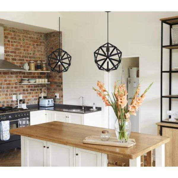 1 Light Matte Black Pendant 3