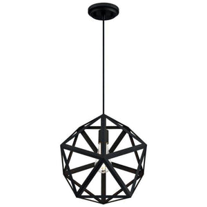 1 Light Matte Black Pendant 1