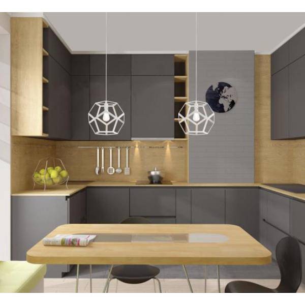 1 Light Matte White Pendant 3