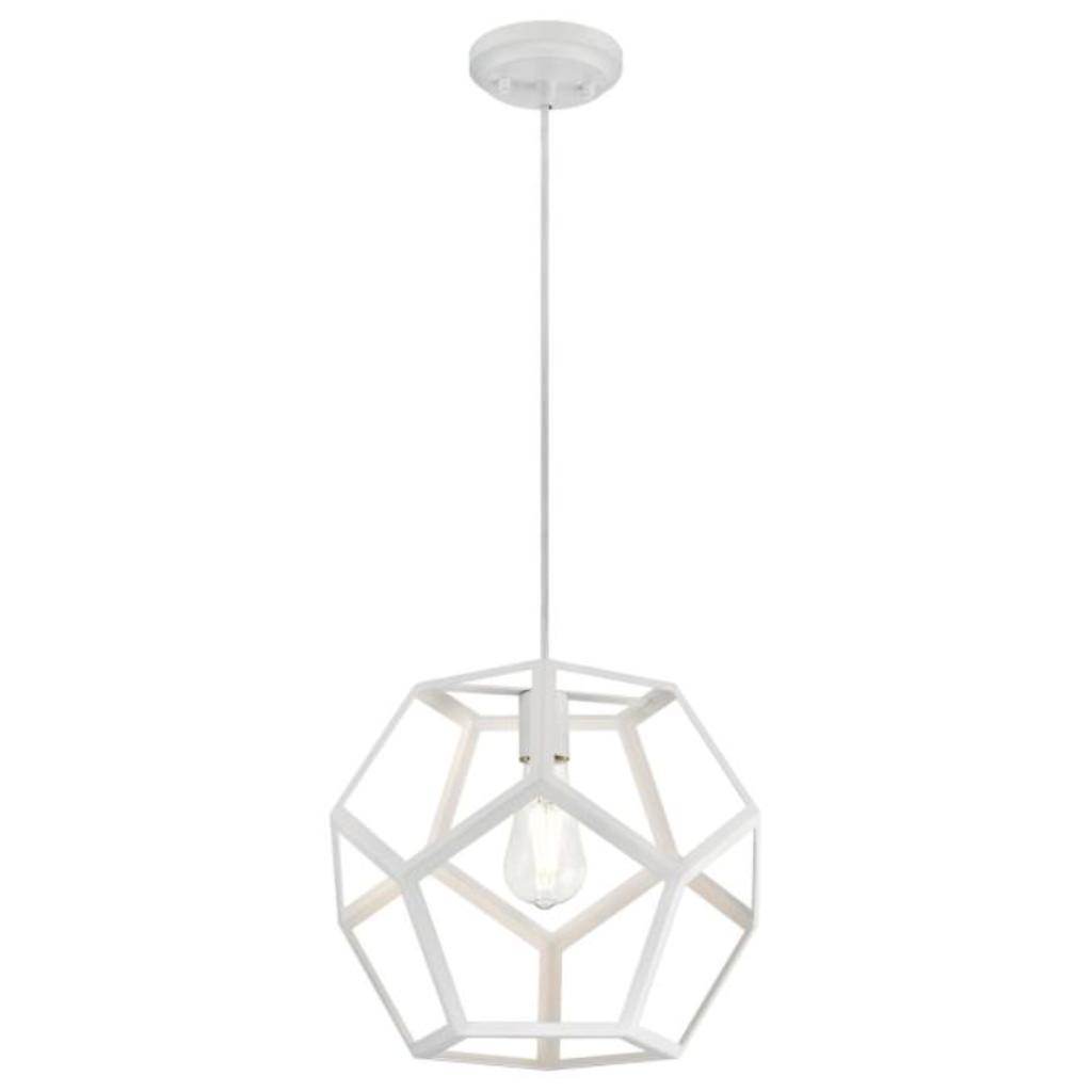 1 Light Matte White Pendant 1