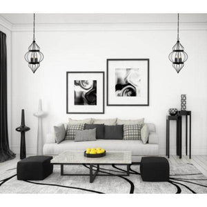 4 Light Matte Black Chandelier Light Fixture 4