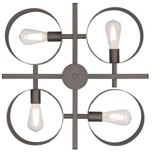 4 Light Dark Pewter Chandelier Light Fixture 2