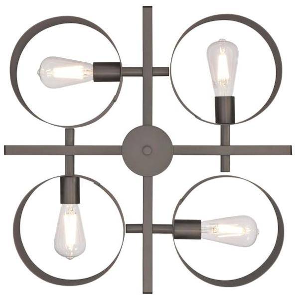 4 Light Dark Pewter Chandelier Light Fixture 2