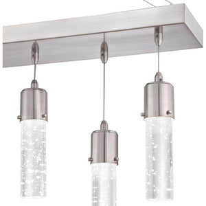 5 Light 34 watt 3000K Natural White Brushed Nickel Dimmable LED Chandelier 3