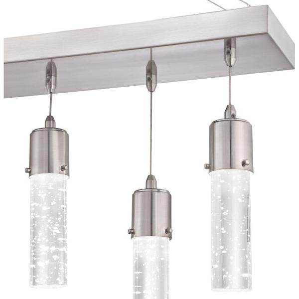 5 Light 34 watt 3000K Natural White Brushed Nickel Dimmable LED Chandelier 3