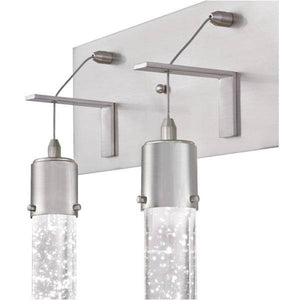 3 Light 22 watt Brushed Nickel 3000K Dimmable Wall Light Fixture 3