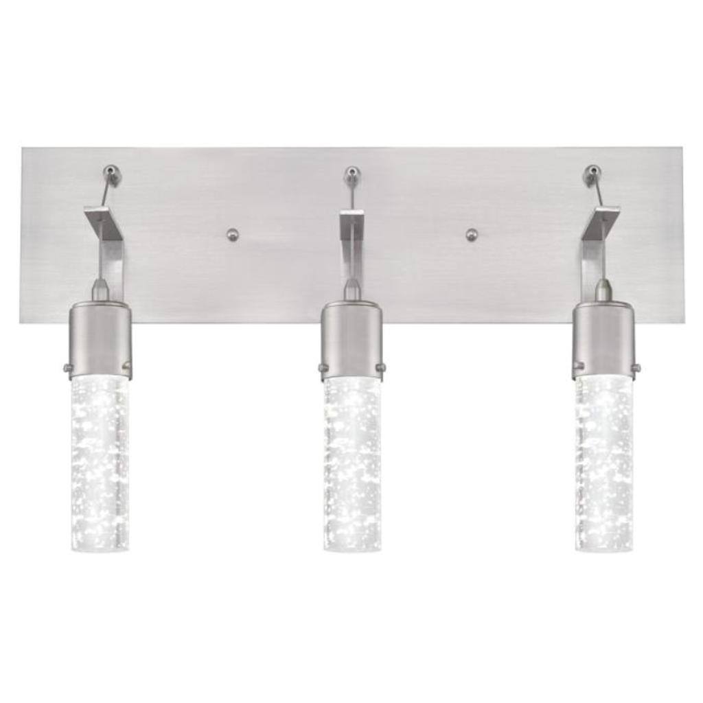 3 Light 22 watt Brushed Nickel 3000K Dimmable Wall Light Fixture 1