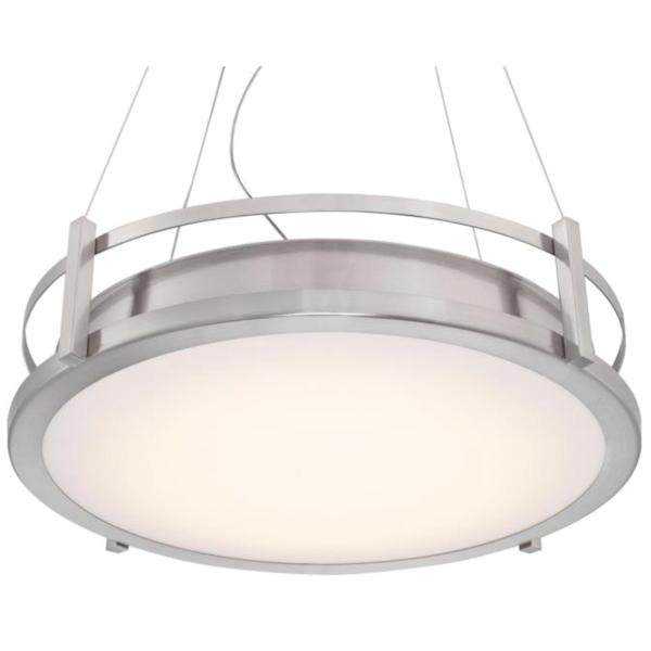 1 Light 45 watt 3000K Natural White Brushed Nickel Dimmable LED Chandelier 3