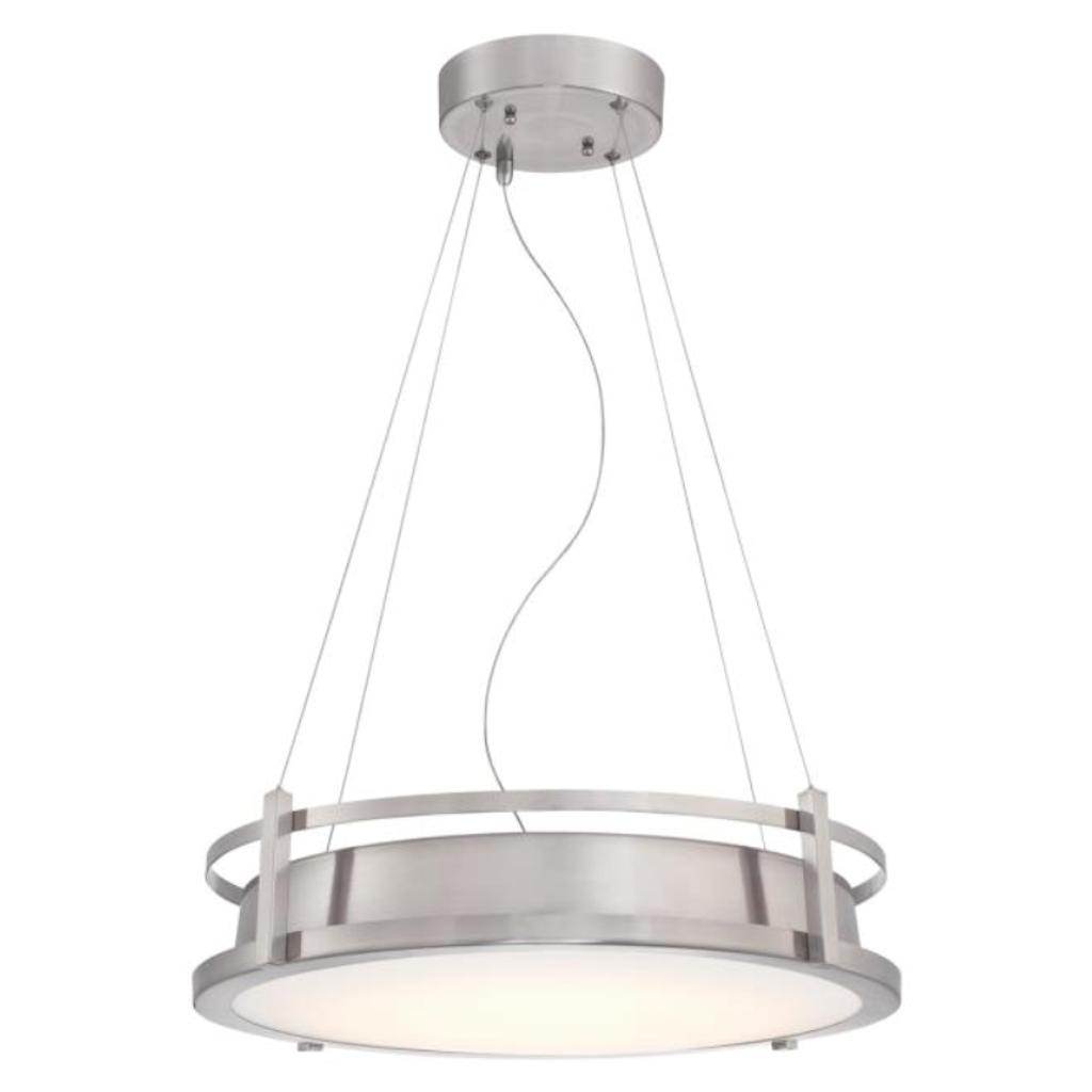 1 Light 45 watt 3000K Natural White Brushed Nickel Dimmable LED Chandelier 1