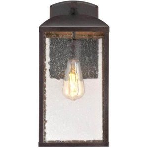 1 Light 17" Victorian Bronze with Clear Seeded Glass Wall Fixture 2