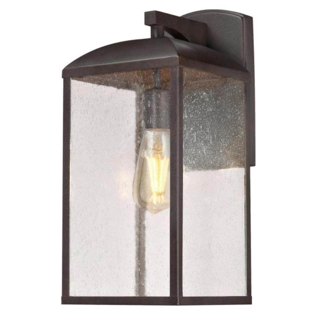 1 Light 17" Victorian Bronze with Clear Seeded Glass Wall Fixture 1