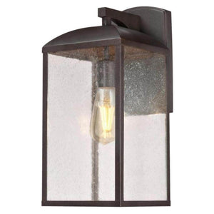 1 Light 17" Victorian Bronze with Clear Seeded Glass Wall Fixture 1