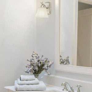 1 Light Brushed Nickel Frosted Wall Light Fixture 3