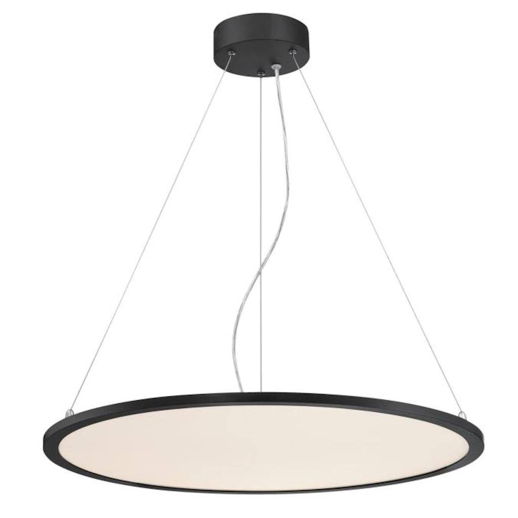 32 watt 4000K Cool White Matte Black Acrylic Disc LED Chandelier Light Fixture 1