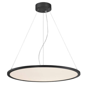 32 watt 4000K Cool White Matte Black Acrylic Disc LED Chandelier Light Fixture 1