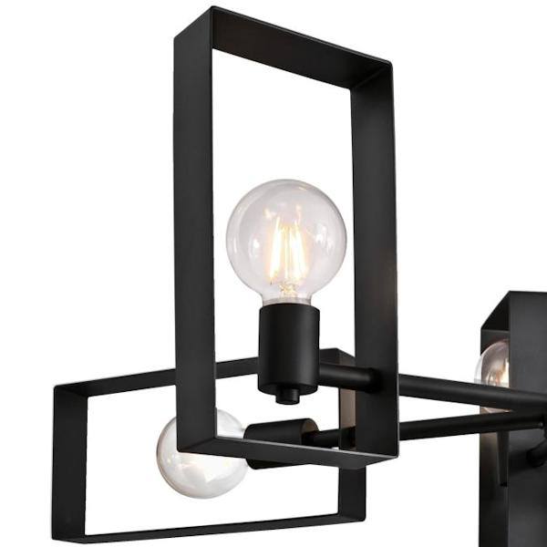 6 Light Matte Black Indoor Chandelier Light Fixture 2
