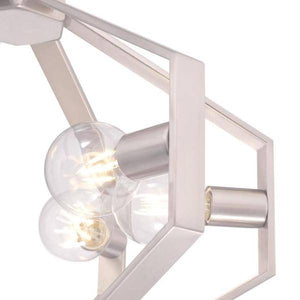 6 Light Brushed Nickel Chandelier Light Fixture 3