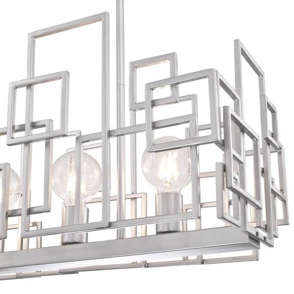 5 Light  Nickel Luster Finish Indoor Chandelier 3