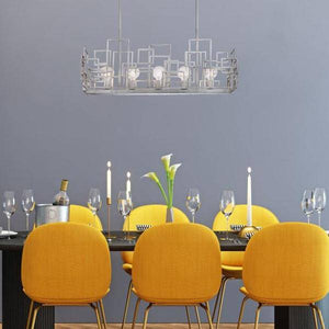 5 Light  Nickel Luster Finish Indoor Chandelier 4