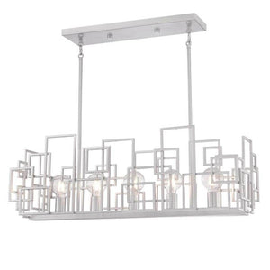 5 Light  Nickel Luster Finish Indoor Chandelier 1
