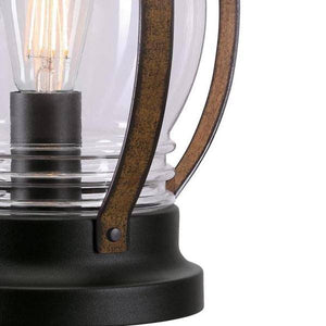 1 Light Black and Barnwood Outdoor Post Top Fixture 3
