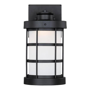 1 Light 13 watt Matte Black Frosted Glass Shade 2700K Warm White Dimmable LED 3