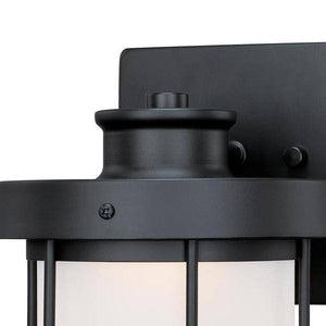 1 Light 13 watt Matte Black Frosted Glass Shade 2700K Warm White Dimmable LED 4