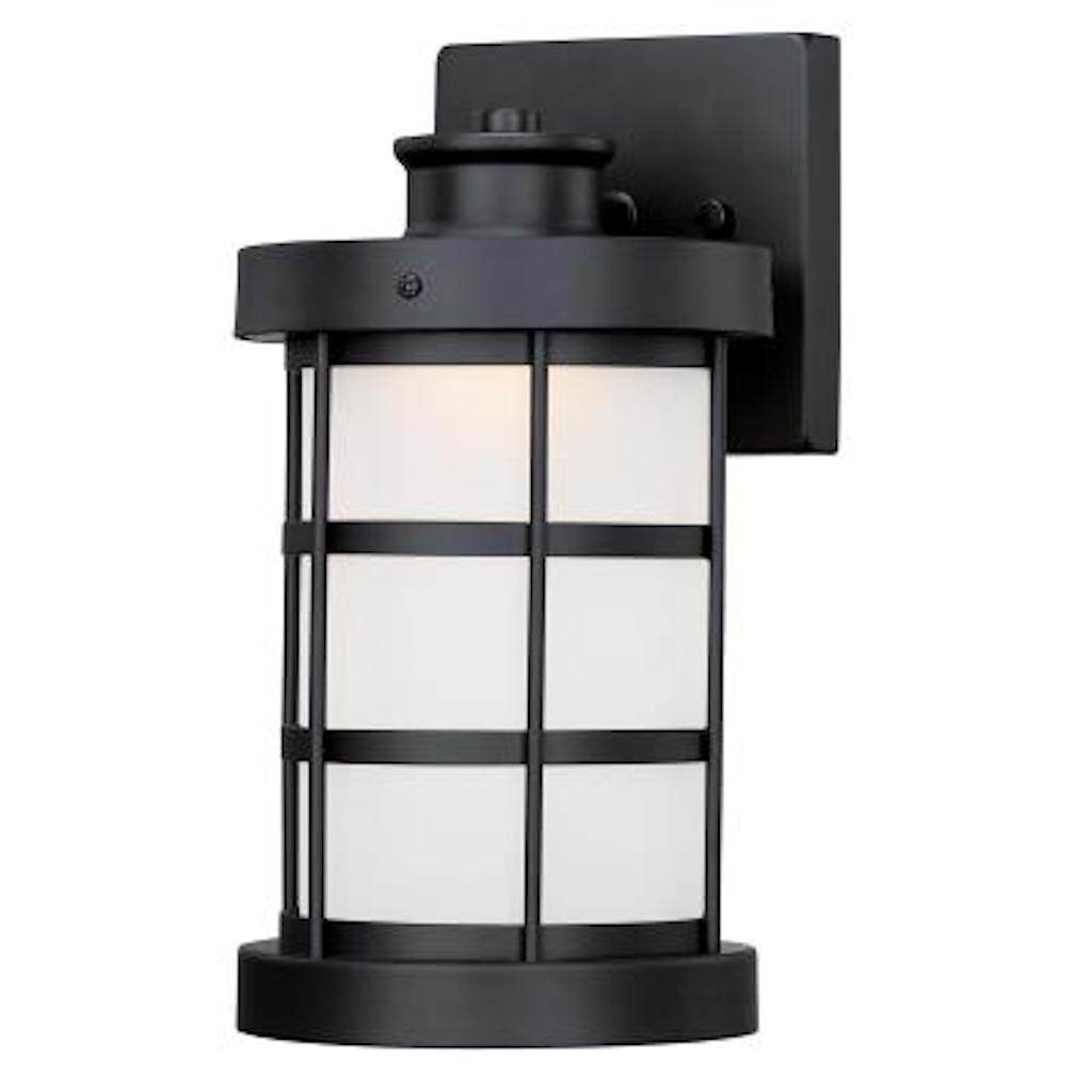 1 Light 13 watt Matte Black Frosted Glass Shade 2700K Warm White Dimmable LED 1