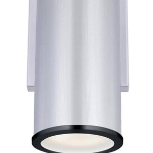 2 Light 8.5 watt Nickel Luster Finish Frosted Glass Lens Dimmable LED Outdoor Wall Fixture 4