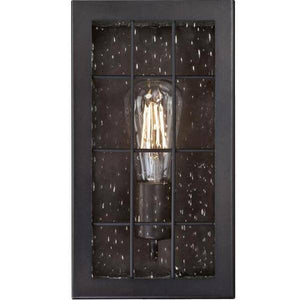 1 Light Oil Rubbed Bronze Clear Raindrop Glass Outdoor Wall Fixture 4