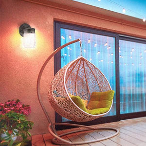 1 Light Oil Rubbed Bronze Clear Ribbed Glass 2